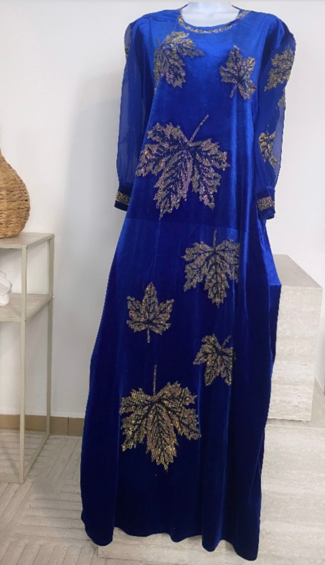 Robe Velours Feuille