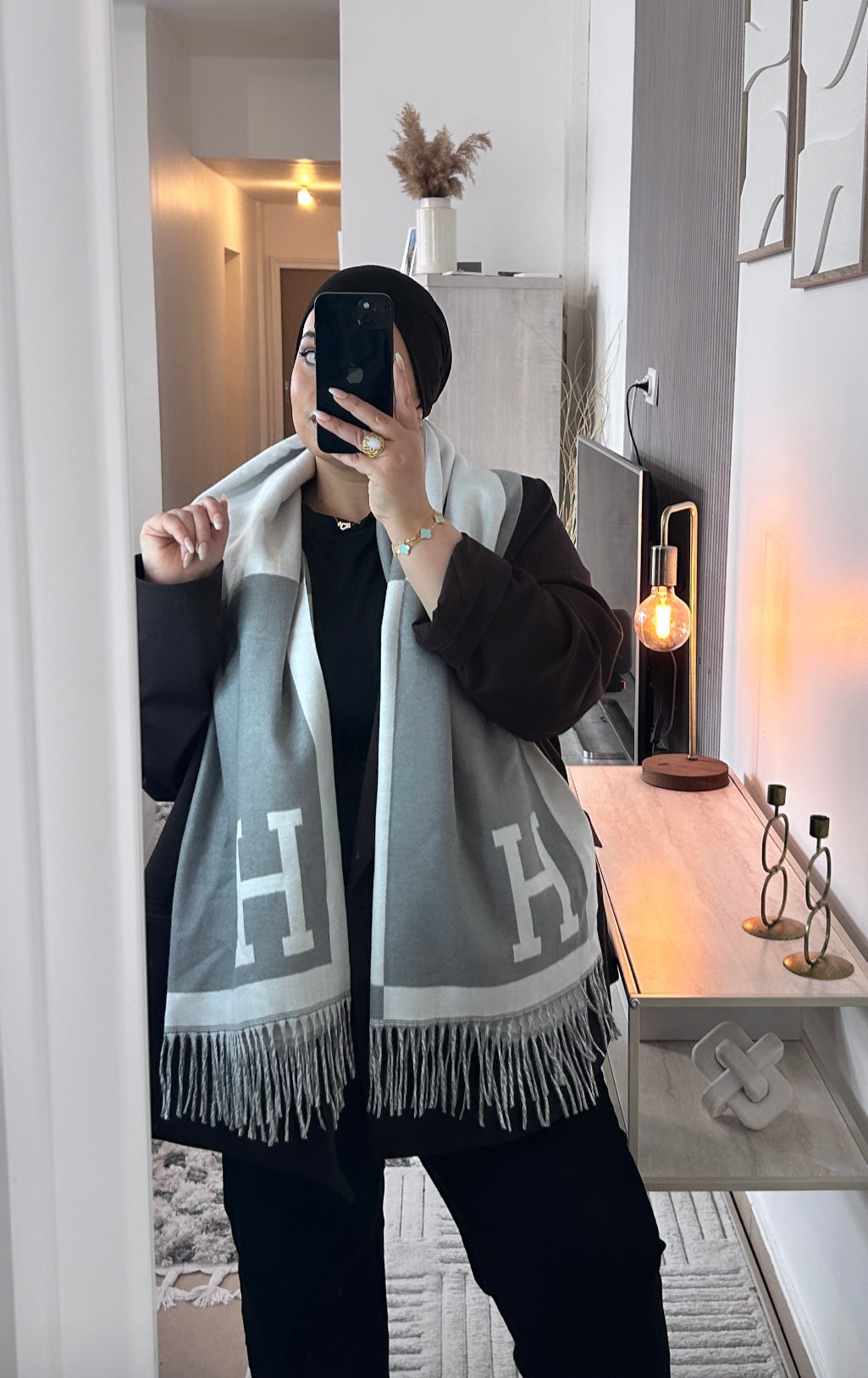 Écharpe Cachemire Gris