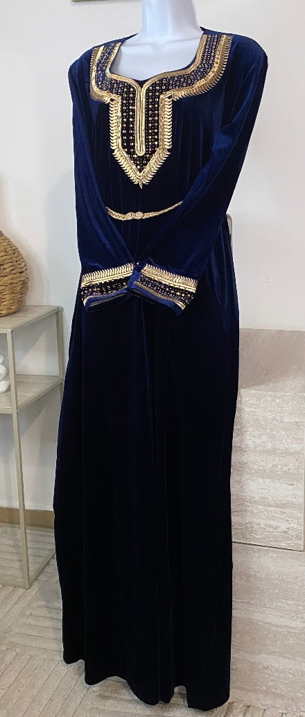 Robe Velours Bleu Nuit