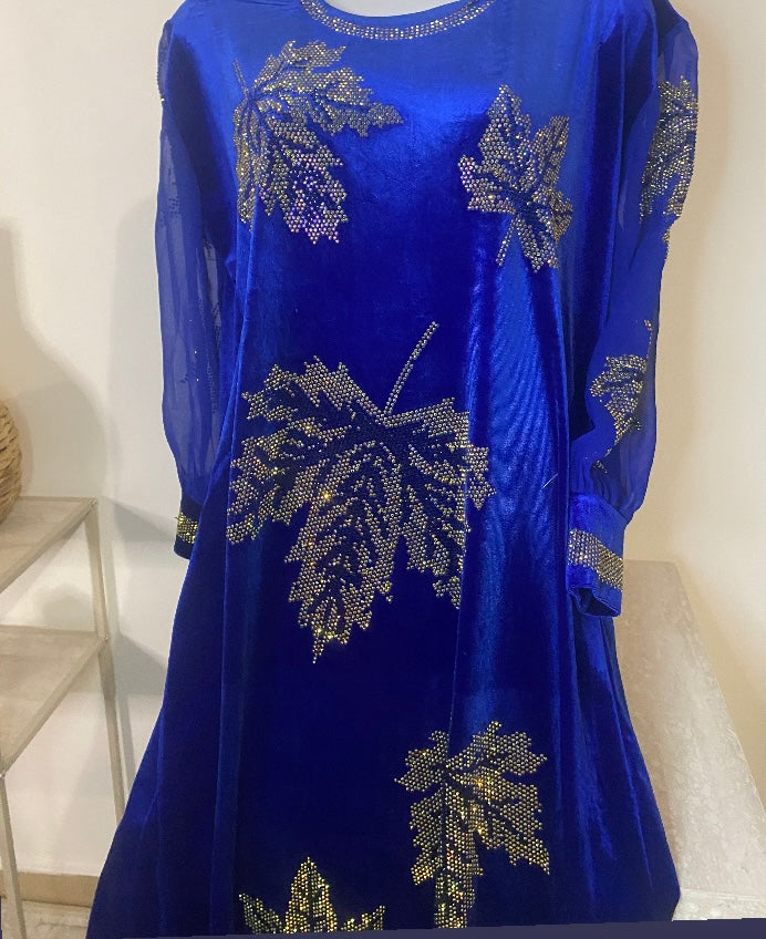 Robe Velours Feuille