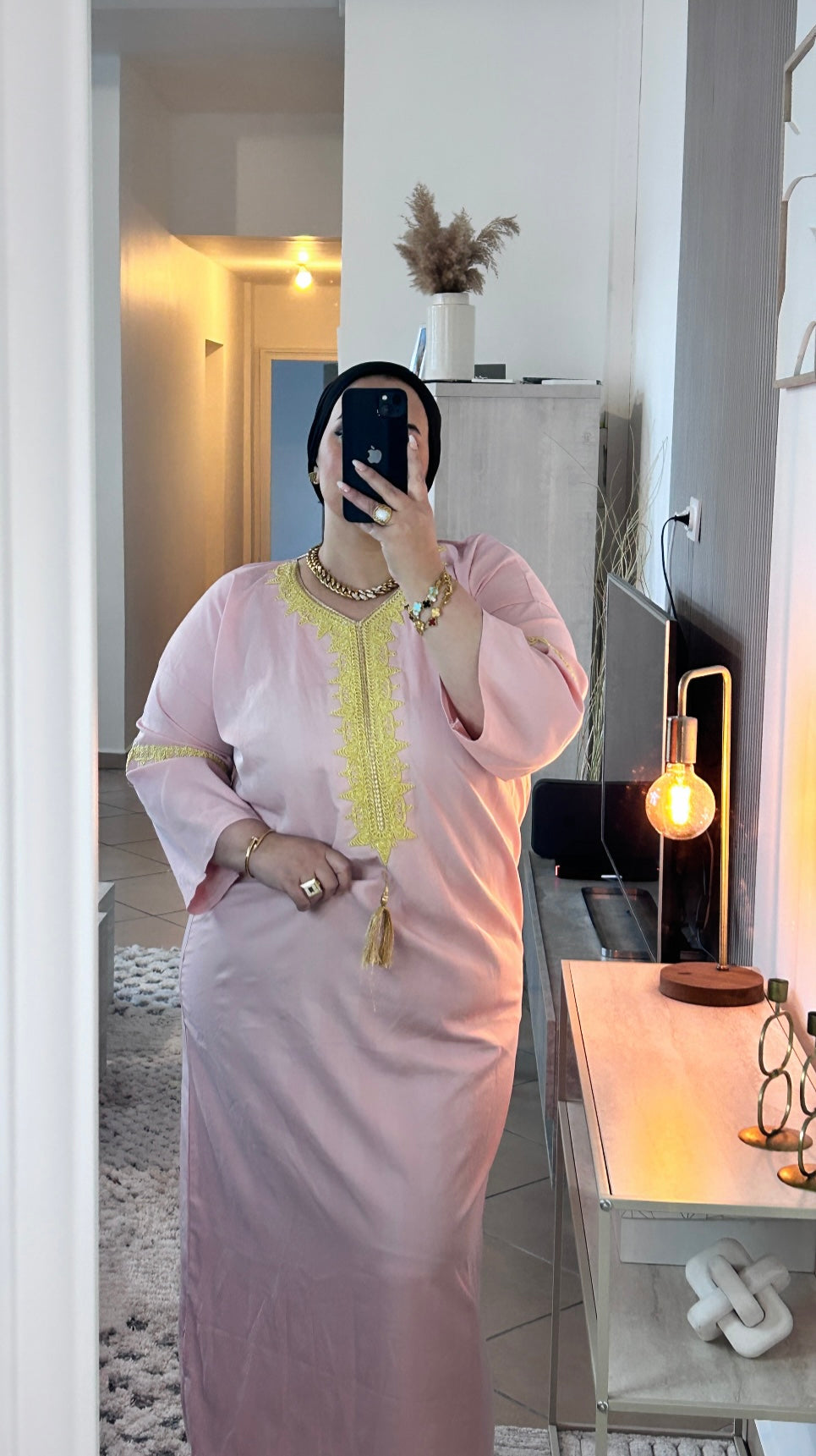 Robe Algéroise Rose Poudré