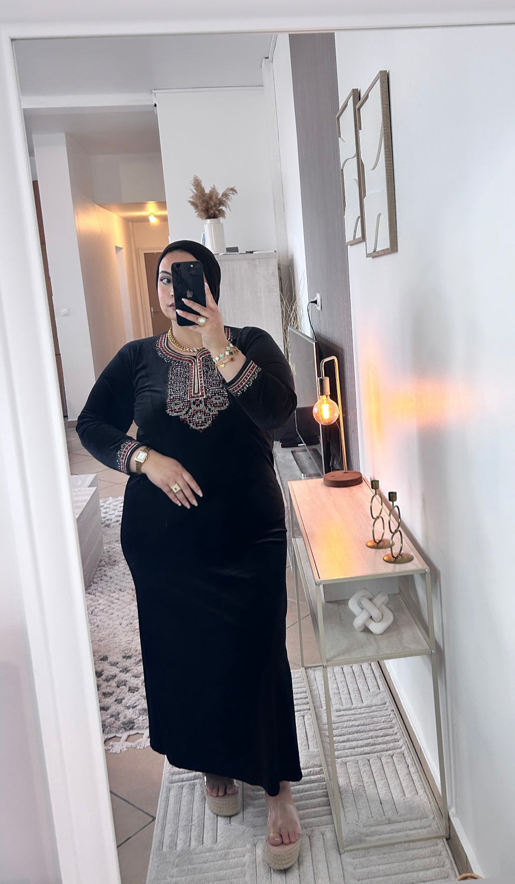 Robe Droite Velours