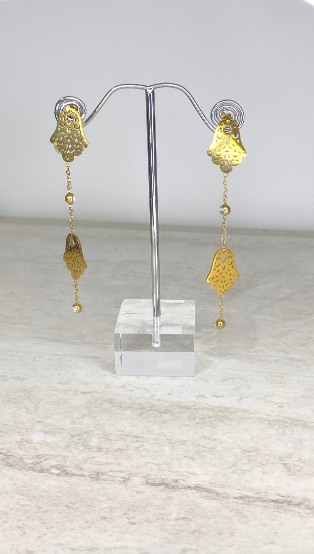 Boucles d’oreilles Double khamsa