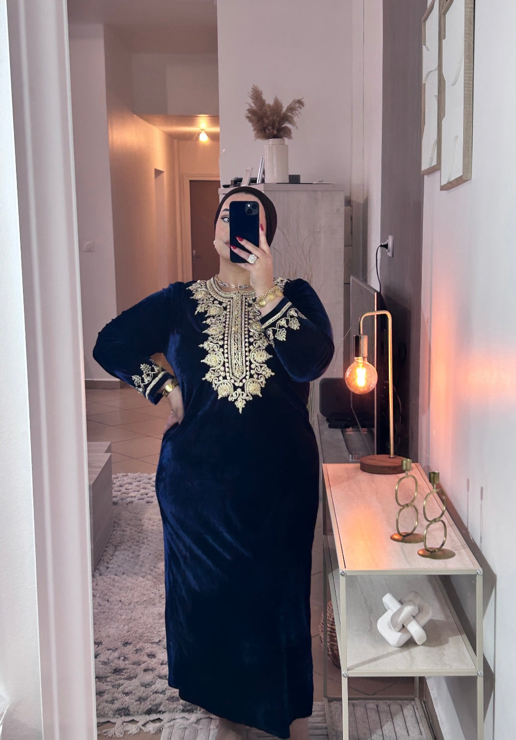 Robe traditionnelle Bleu nuit