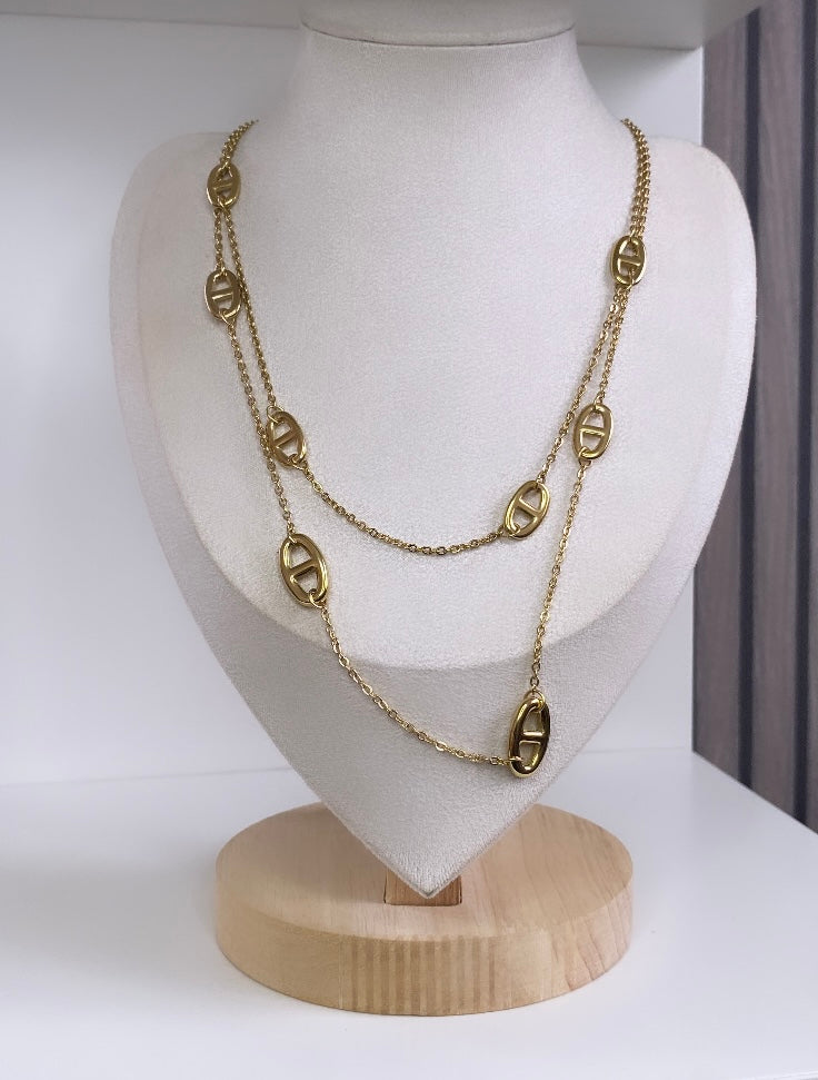 Collier Sautoir Café