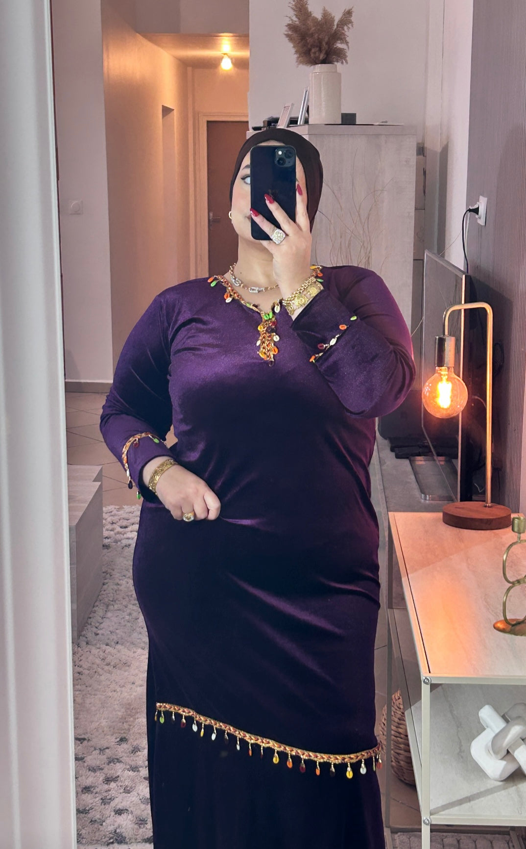 Robe Égyptienne aubergines