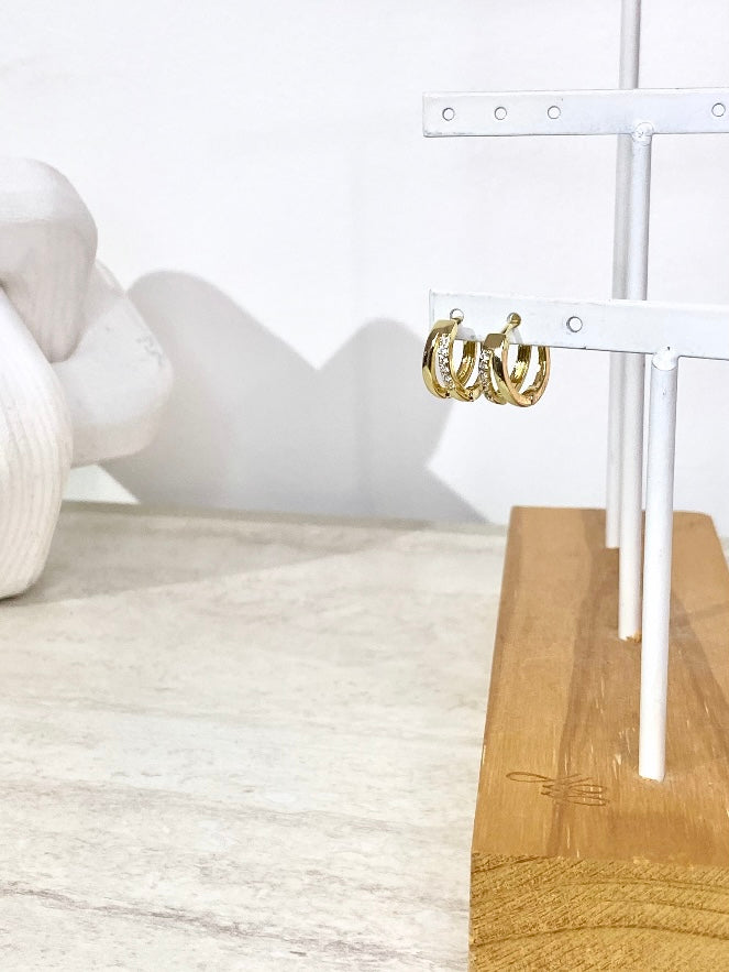 Boucles d’oreilles Noeud Strass