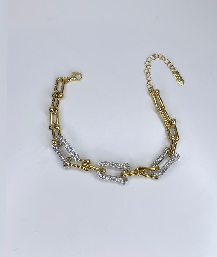 Gourmette Tiffany Trois Strass