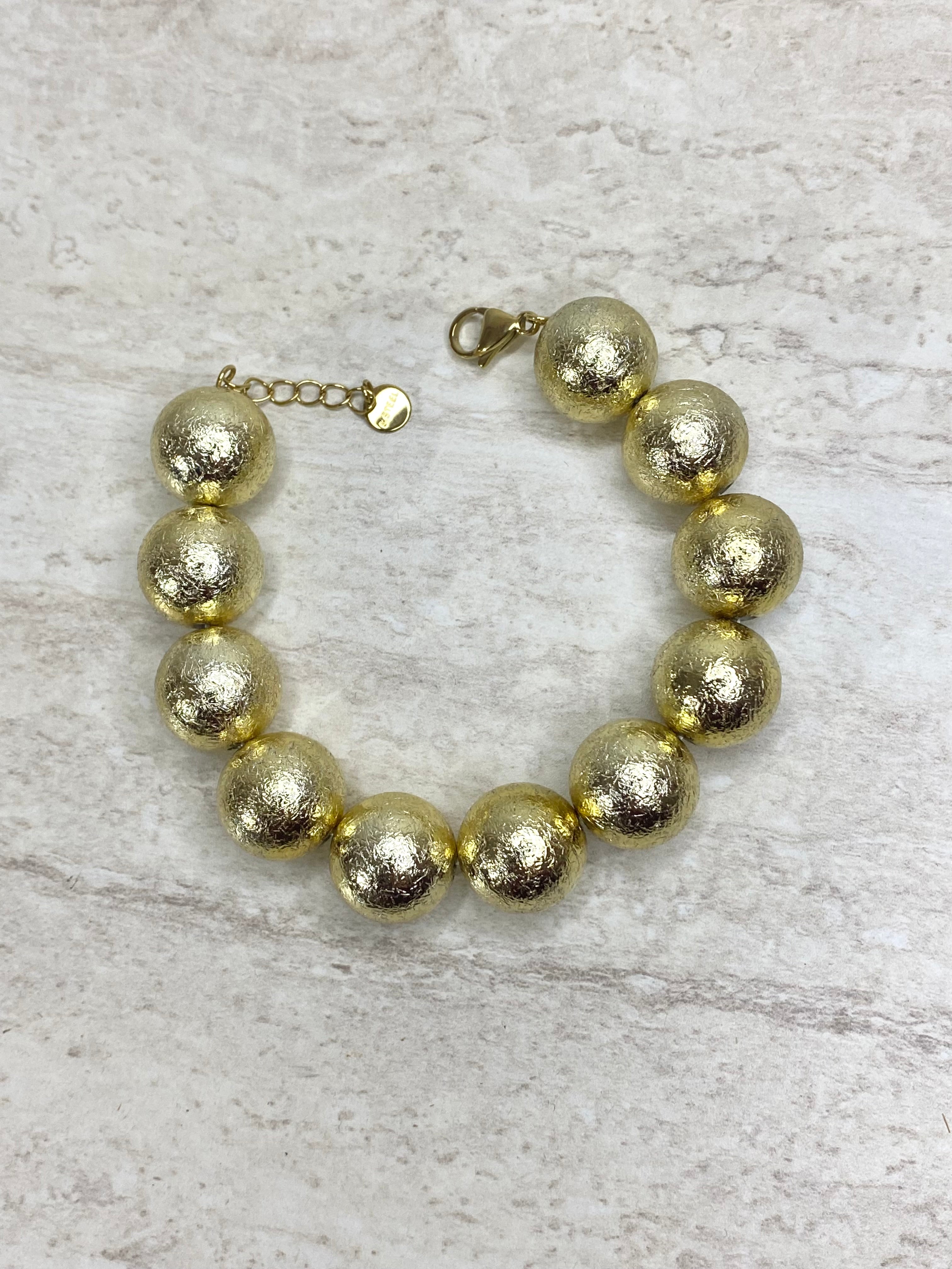 Bracelet Boules Or