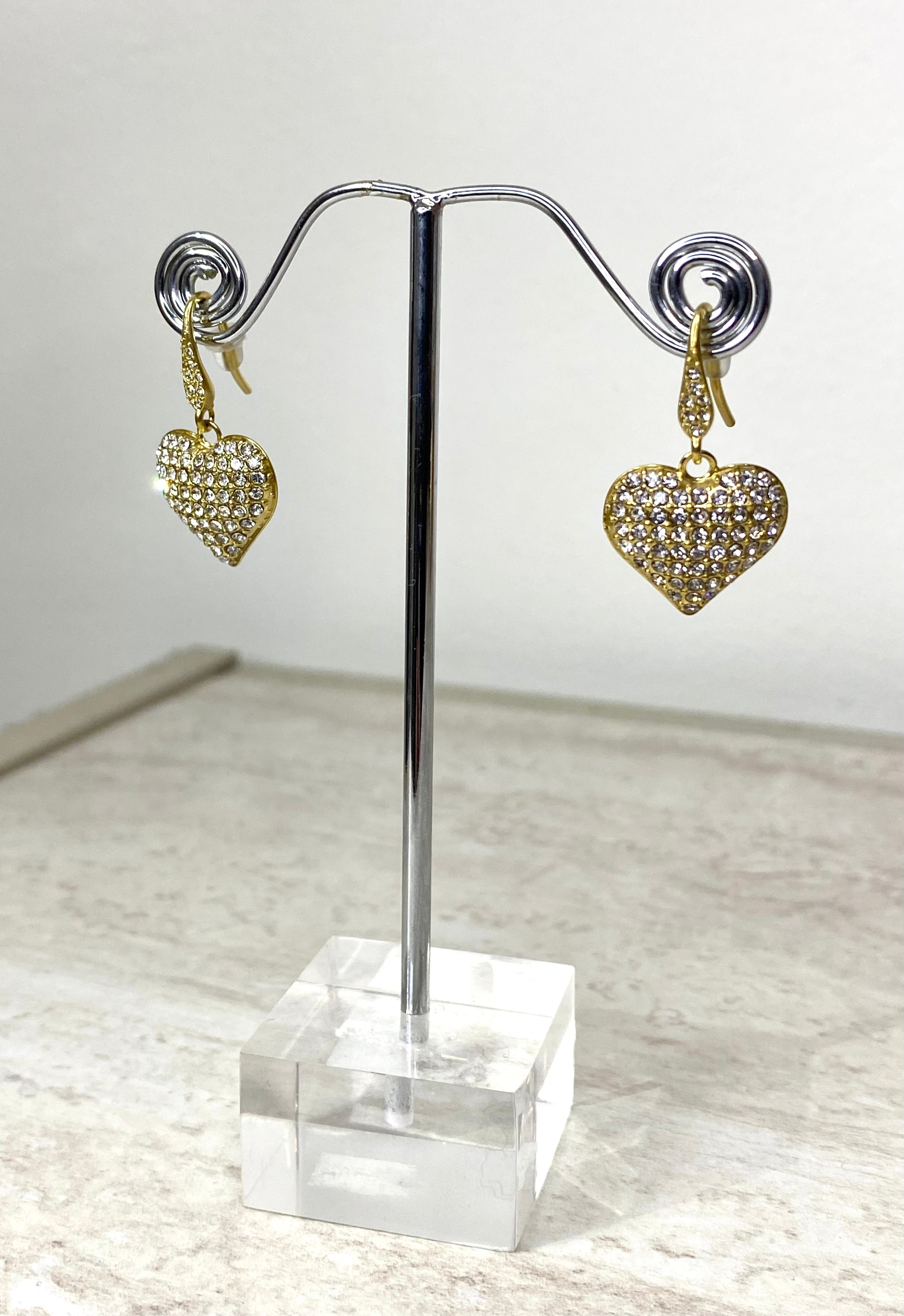 Boucles d’oreilles Cœur Strass