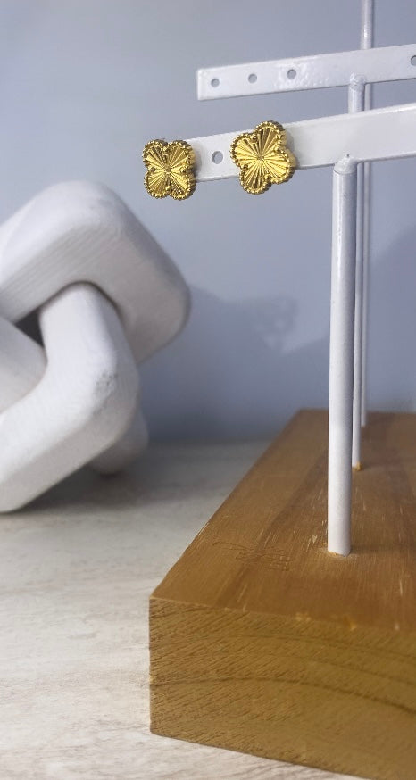 Boucles d’oreilles Trèfle Or